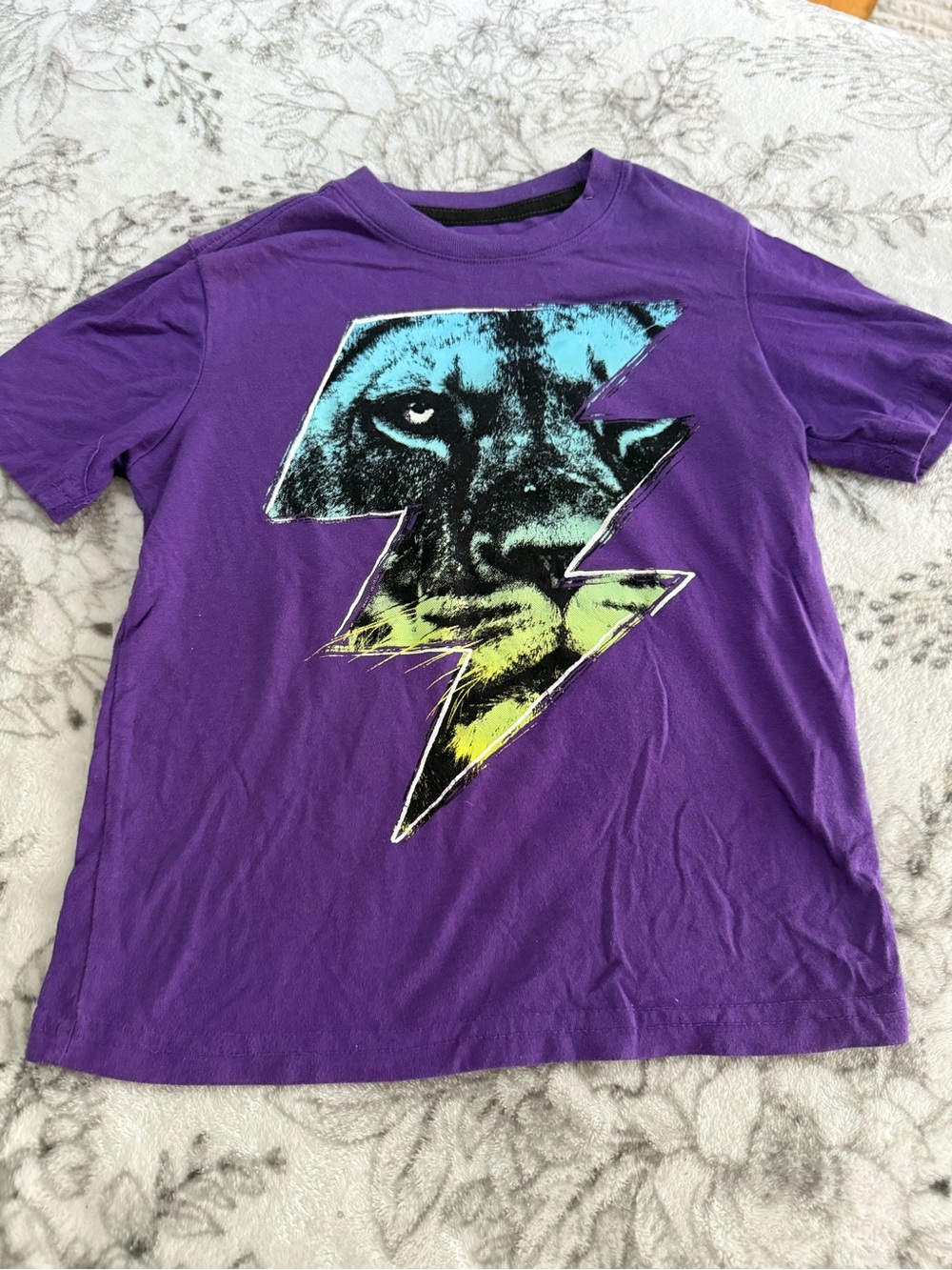 Boys Tiger Graphic T-Shirt – Wonder Nation – Purple – Size 4T–5T